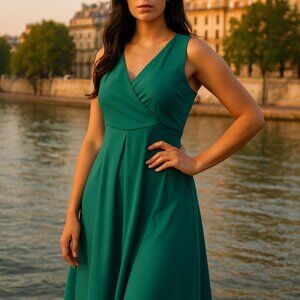 Eddie Bauer Woman's V neck Sleeveless Dress Size S